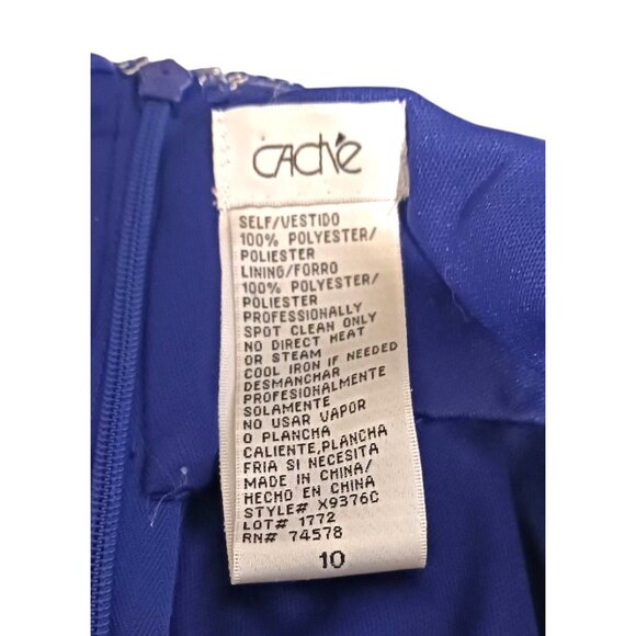 Y2K Cache Baby Doll Cocktail Dress 10 Asymmetric One Shoulder Flouncy Formal - Picture 5 of 5